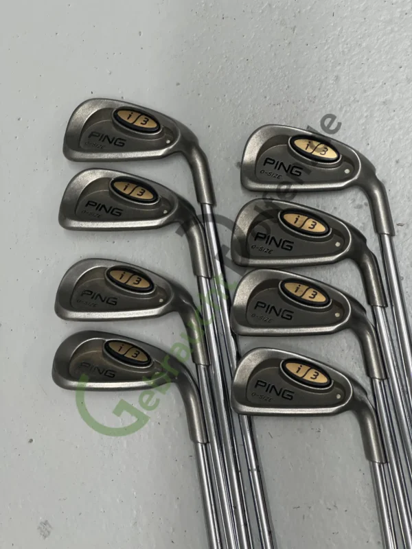 PING i3 O-SIZE Eisensatz 4-S, Rechts RH, Stahl +0.5", Stiff-Flex, white dot – Bild 3