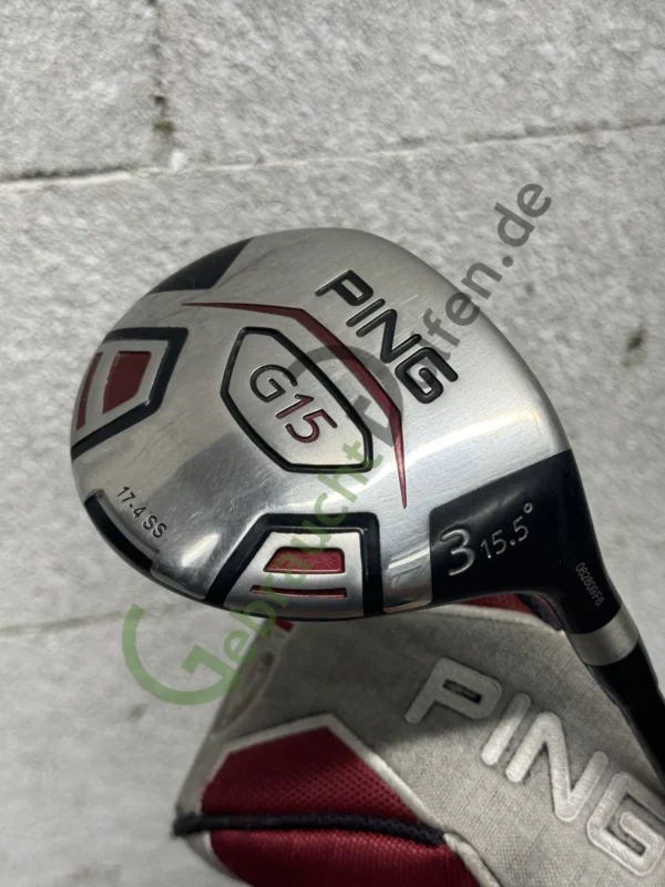 PING G15 Holz 3, 15.5º, RH Rechts, Stiff-Flex, Cover