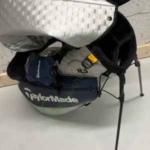 TaylorMade Qi10 Standbag, Silber/Navy, 4-Fach