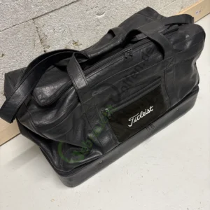Titleist Travel Dufflebag Reisetasche Vintage, Leder, Schwarz