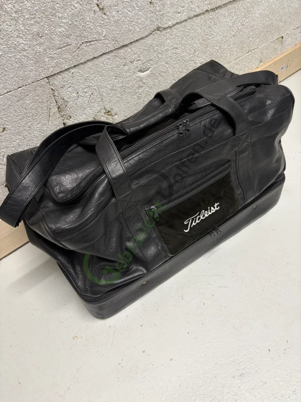 Titleist Travel Dufflebag Reisetasche Vintage, Leder, Schwarz