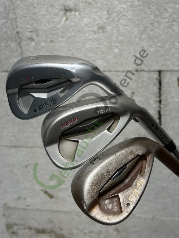 PING Tour-S Wedge Set 50/12º, 54/SSº, 60/10º, Rechts RH, Wedge-Flex, Black dot