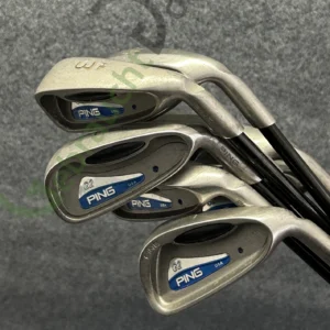PING G2 Eisensatz 3-SW, Rechts RH, Regular-Flex, Graphit, Blue Dot
