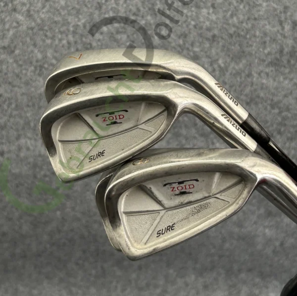 Mizuno T-Zoid Sure Eisensatz 7-PW, Rechts RH, Regular-Flex, Graphit