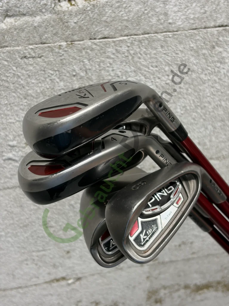 PING K15 Eisensatz 4H-PW, Rechts RH, Regular-Flex, Graphit, Black Dot