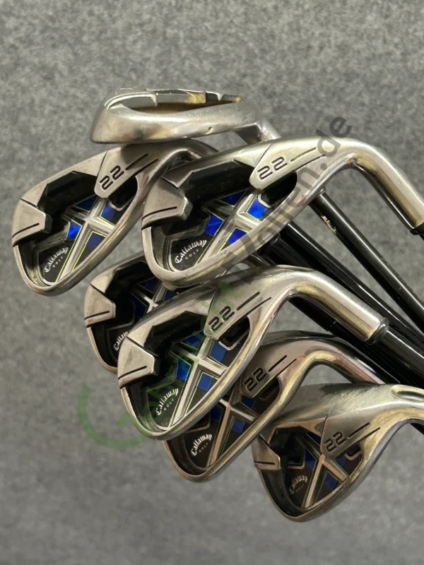 Callaway X-22 Eisensatz 5-PW,AW,SW, Rechts RH, Regular-Flex, Graphit